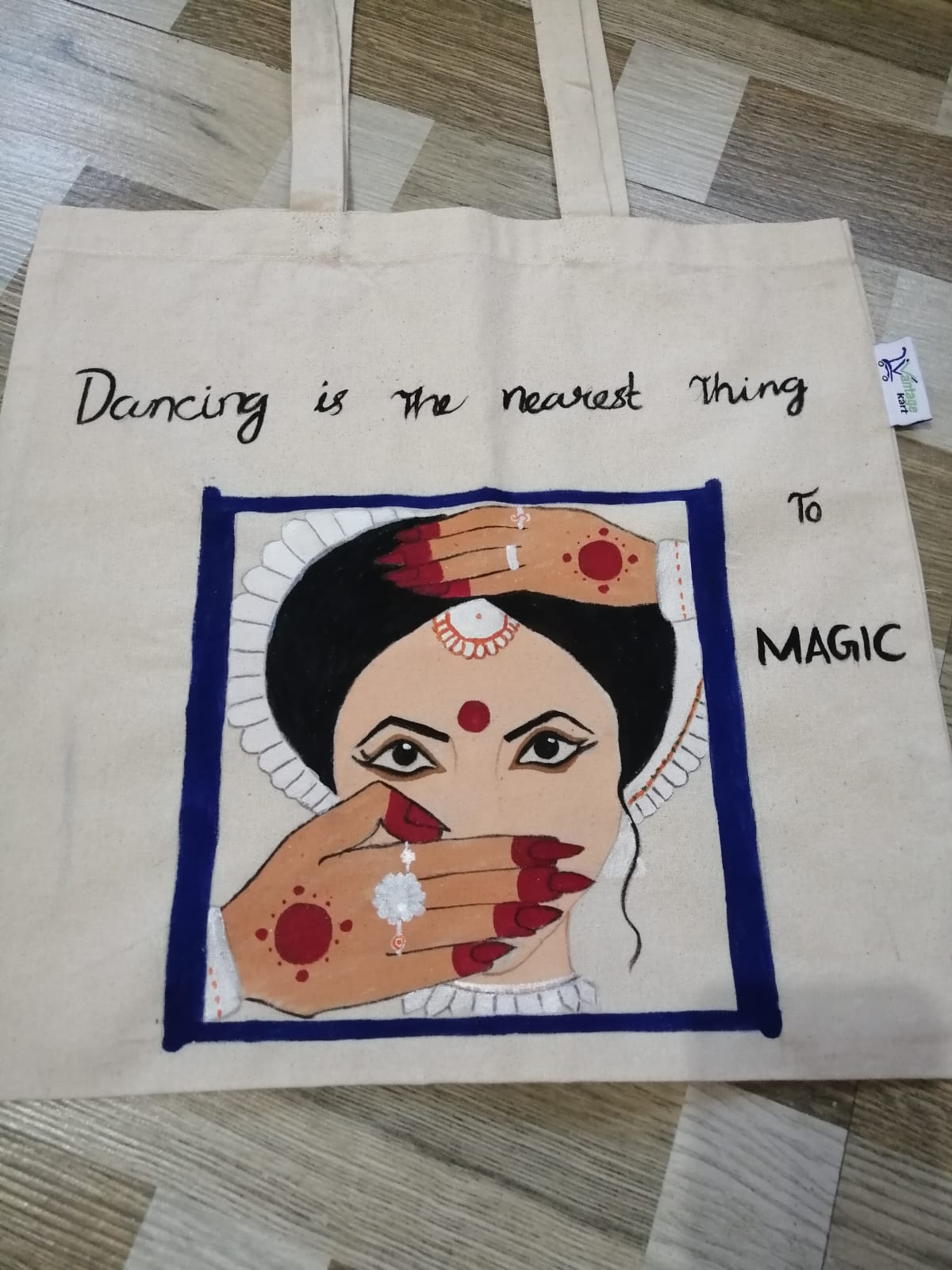 HAND PAINTED TOTE BAG